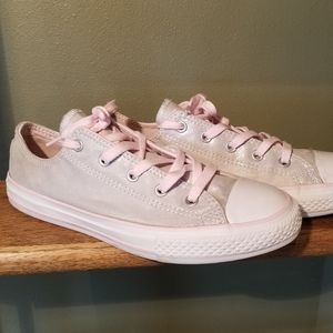 CONVERSE Chuck Taylor Glitter Sneakers Girls Shoes Gray/Pink US 4